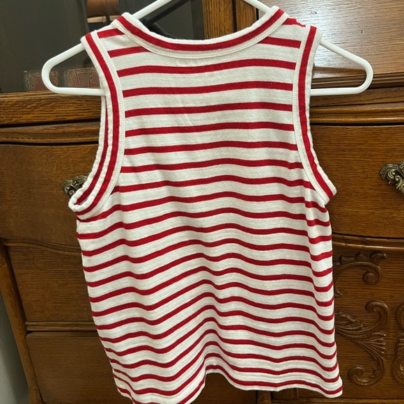 LOFT Red and White Striped Top - Picture 3 of 4